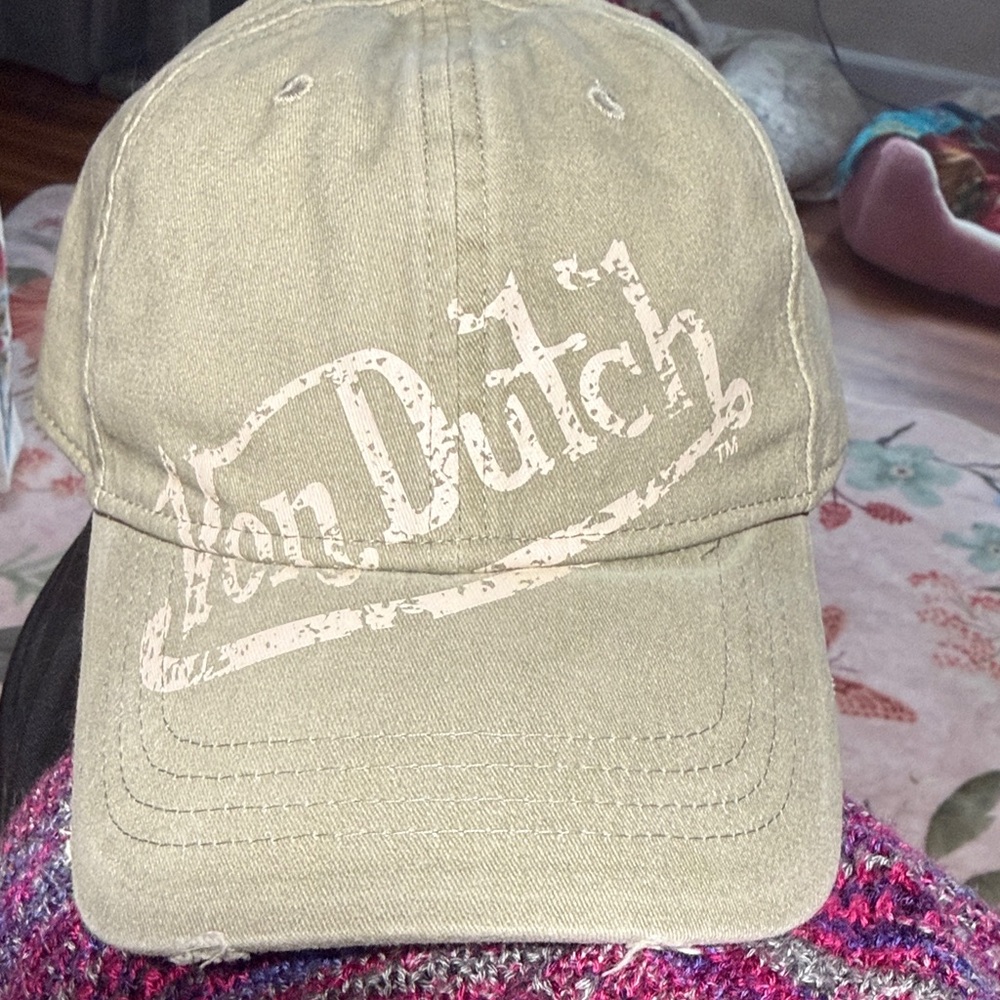 Von Dutch Khaki Logo Cap NWT